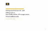 Department of Physics Graduate Program Handbook