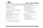 PIC16C505, 14-Pin, 8-Bit CMOS MCU Data Sheet