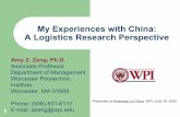 My Experiences with China - Worcester Polytechnic Institute
