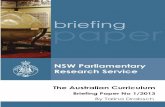 The Australian Curriculum - Parliament of New South Wales - NSW