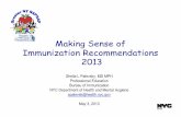 Making Sense of Immunization Recommendations 2013