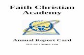 annual report card 12 - Faith Christian Academy in Martinsburg, WV
