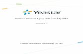 How to extend Lync 2013 to MyPBX - Yeastar