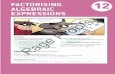 Chapter 12: Factorising Algebraic Expressions