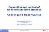 Prevention and control of Noncommunicable diseases. Challenges