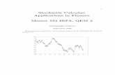 Stochastic Calculus: Applications in Finance - Christophe Chorro
