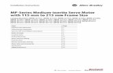 MP-Series Medium Inertia Servo Motor Installation Instructions, MP