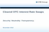 Cleared OTC Interest Rate Swaps - November 2012