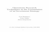 26: Operations Research Techniques in the Formulation of an