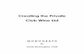 Creating the Private Club Wine List - Club Managers Association of