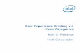 User Experience Grading via Kano Categories Matt C - PNSQC