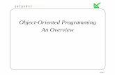 Object-Oriented Programming An Overview - Java with Object