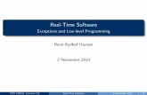 Real-Time Software - Exceptions and Low-level Programming
