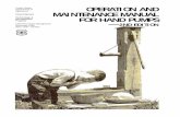 OPERATION AND MAINTENANCE MANUAL FOR HAND PUMPS