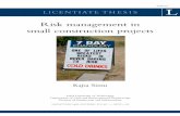 Risk management in small construction projects
