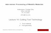 Lecture 14: Cutting Tool Technology - Department of Materials