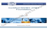 ISO 27001 Foundation Course Instructor Guide - ITpreneurs