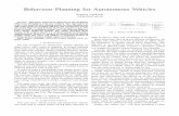 Behaviour Planning for Autonomous Vehicles
