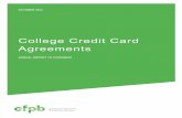 College Credit Card Agreements - Consumer Financial Protection
