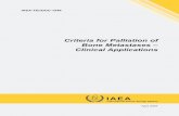 Criteria for Palliation of Bone Metastases â€“ Clinical Applications