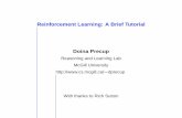 Reinforcement Learning: A Brief Tutorial Doina Precup