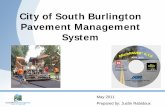Pavement Management   - City of South Burlington