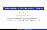 Topological properties of Busemann G-spaces