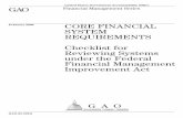 GAO-05-225G Core Financial System Requirements: Checklist for
