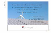 Study of the effects on employment of public aid to renewable