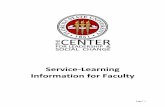Service-Learning Information for Faculty - The Center for Leadership