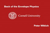 Peter Wittich Back of the Envelope Physics