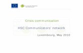 Crisis communication HSC Communicatorsâ€™ network