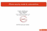 iPhone security model & vulnerabilities - Sogeti ESEC Lab