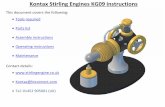 Kontax Stirling Engines KG09 instructions