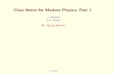 Class Notes for Modern Physics, Part 1 - the University of California