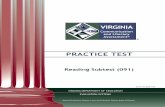 PRACTICE TEST - Virginia Communication and Literacy Assessment