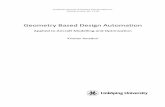 Geometry Based Design Automation Applied to Aircraft Modelling