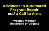 Advances in Automated Program Repair and a Call to Arms
