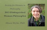 Society for Women in Philosophy 2013 Distinguished Woman