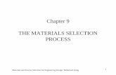 Chapter 9 THE MATERIALS SELECTION PROCESS