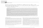 Interventions for Children Affected by War: An Ecological
