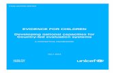EVIDENCE FOR CHILDREN Developing national capacities - Unicef