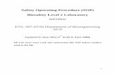 Safety Operating Procedure (SOP) Biosafety Level 2 Laboratory