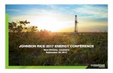 JOHNSON RICE 2017 ENERGY CONFERENCE