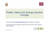 Public Values for Energy System Change