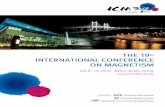 THE 19 INTERNATIONAL CONFERENCE ON MAGNETISM