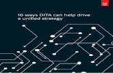 10 ways DITA can help drive a unified strategy