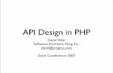 API Design in PHP - David Sklar