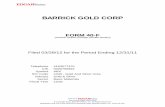 barrick gold corp form 40-f