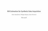 RIR Estimation for Synthetic Data Acquisition